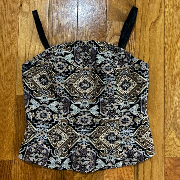 Free People Brocade Corset Cami - Picture 2 of 16